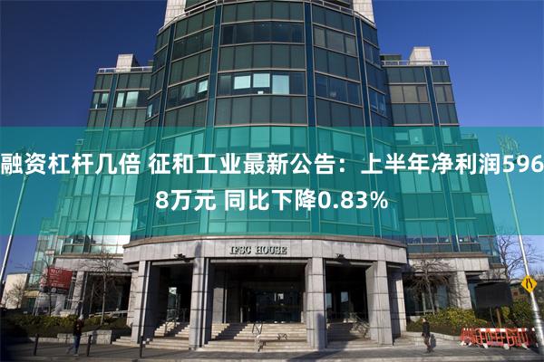 融资杠杆几倍 征和工业最新公告：上半年净利润5968万元 同比下降0.83%