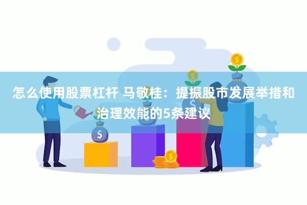 怎么使用股票杠杆 马敬桂：提振股市发展举措和治理效能的5条建议