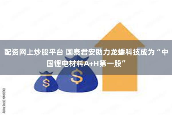 配资网上炒股平台 国泰君安助力龙蟠科技成为“中国锂电材料A+H第一股”